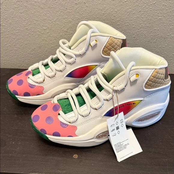 NEW Reebok Question Mid Hasbro Candy Land Basketball Shoes M7/W8.5 - Picture 2 of 15